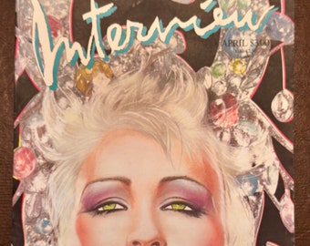 Andy Warhol’s Vintage Interview Magazine With Cyndi Lauper April 1986 Special Music Edition