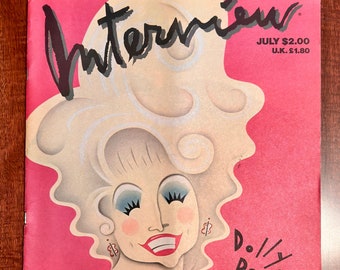 Andy Warhol’s Vintage Interview Magazine With Dolly Parton July 1984