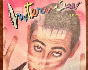 Andy Warhol’s Vintage Interview Magazine With Pee Wee Herman July 1987