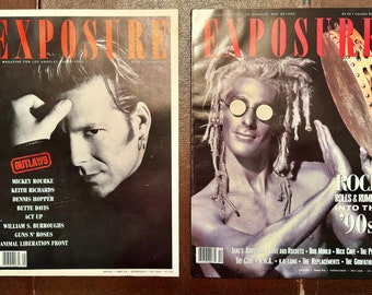 1989 1988 de la revista Vintage Exposure con Mickey Rourke y Jane's Addiction