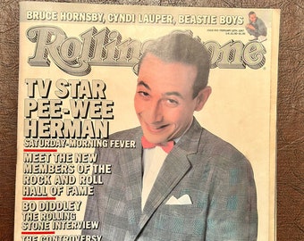 Vintage Rolling Stone Magazine Issue 493 February 1987 Featuring Pee Wee Herman