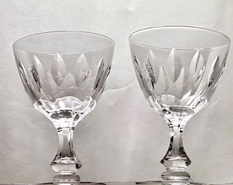 Vintage Tiffin Franciscan Glass Water Goblet’s , Mt Vernon Pattern