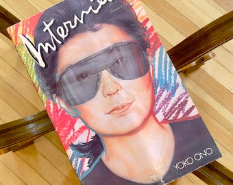 Interview-Magazin, Vintage, mit Yoko Ono, Januar 1985, Andy Warhol