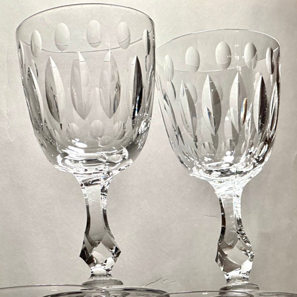 RARE Vintage, Crystal Goblet’s, DEVON Pattern, By Tiffin