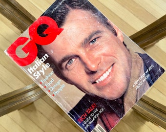 GQ Magazine, vintage, numéro d'octobre 1983, style italien, couverture Homme Billy Gleason