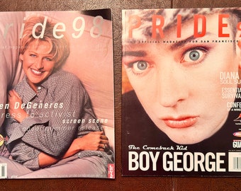 PRIDE 98 e PRIDE 99 con Ellen Degeneres e Boy George - Rivista ufficiale del San Franscico Pride