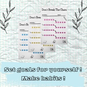 40 Day Tracker, Dont Break the Chain, 2024 Dont Break the Chain ...