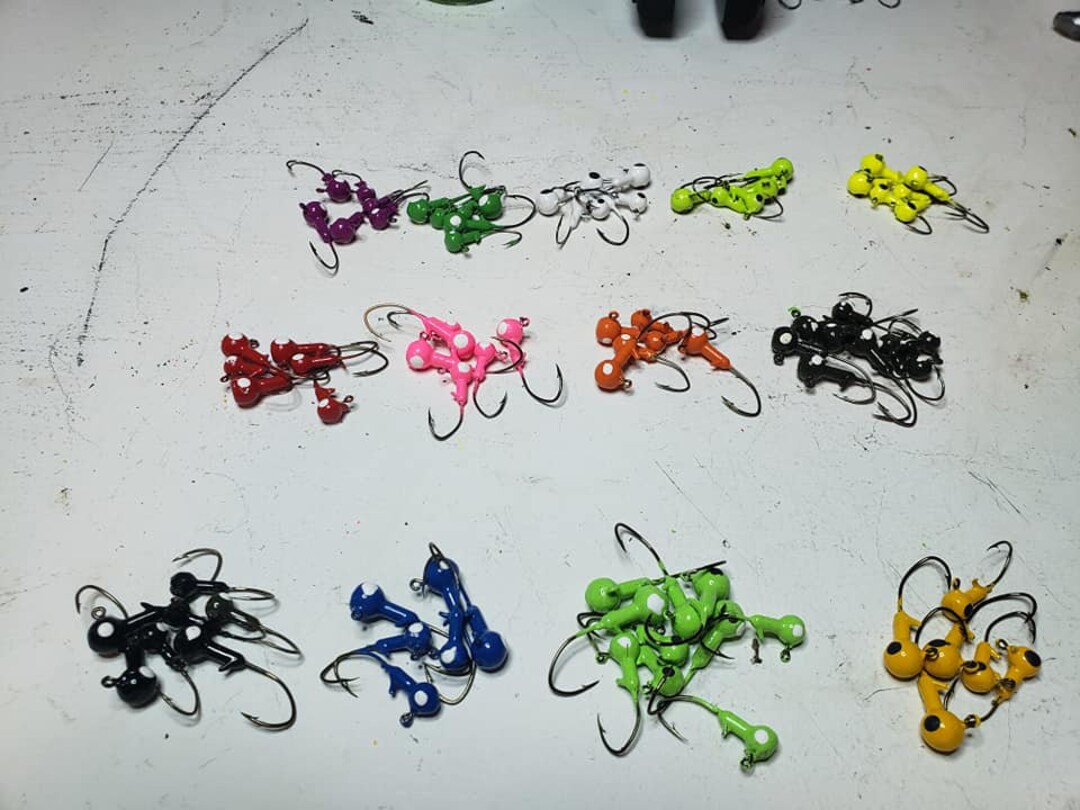 Hand Pored Painted Jig Heads Etsy