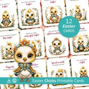 Tarjetas imprimibles de pollitos de Pascua: 12 diseños adorables para niños y familias
