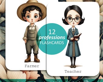 Professions Flashcards for Kids: Career Learning Activity (PDF)
