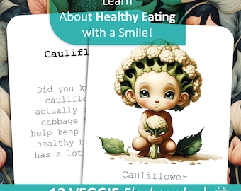 Vegetable Flashcards for Kids: Educational Homeschool Printables (PDF)