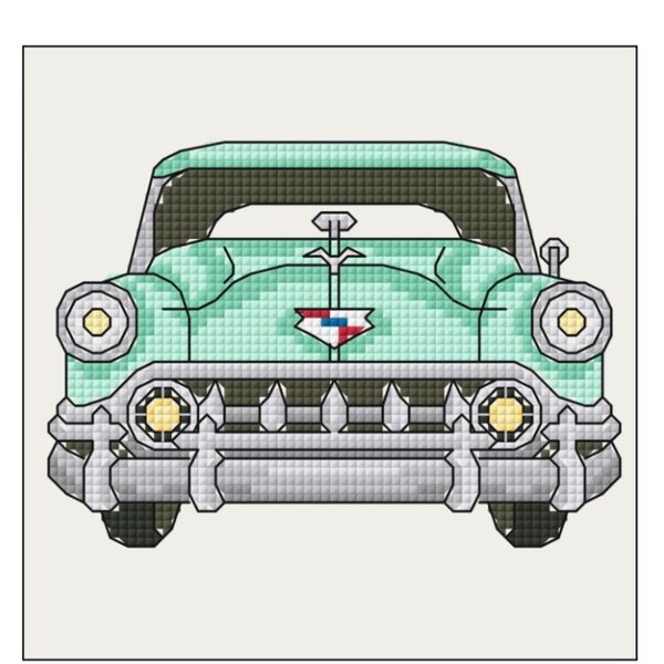 Chevrolet Bel Air Vintage Car Cross Stitch Pattern