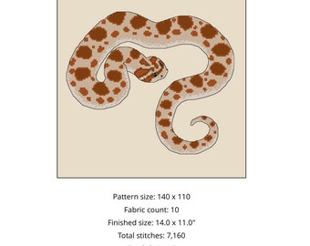 Western Hognose Snake Cross Stitch Pattern PDF - Etsy