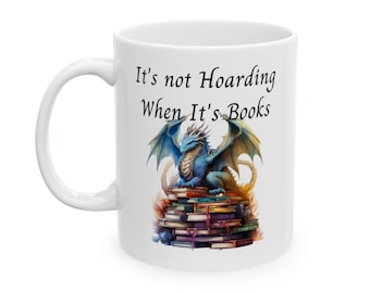 Book Dragon Mug: Whimsical Book Lover Gift