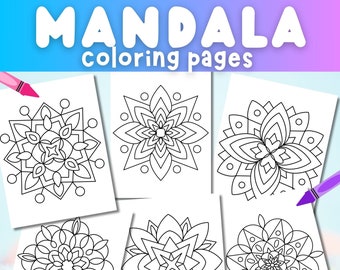 50 Mandala Coloring Pages: Simple Printable Designs (PDF)