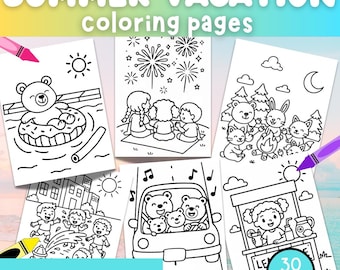 30 Summer Vacation Printable Coloring Pages Summer Vacation Printables – Coloring Pages for Kids, Beach, Travel, Camping