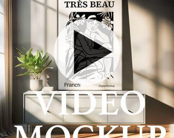 Video Frame Mockup, Animated frame Mockup, Smart Object, PSD smart object, Vertical frame mockup, Wooden Frame Mockup, PSD Mp4 mockup
