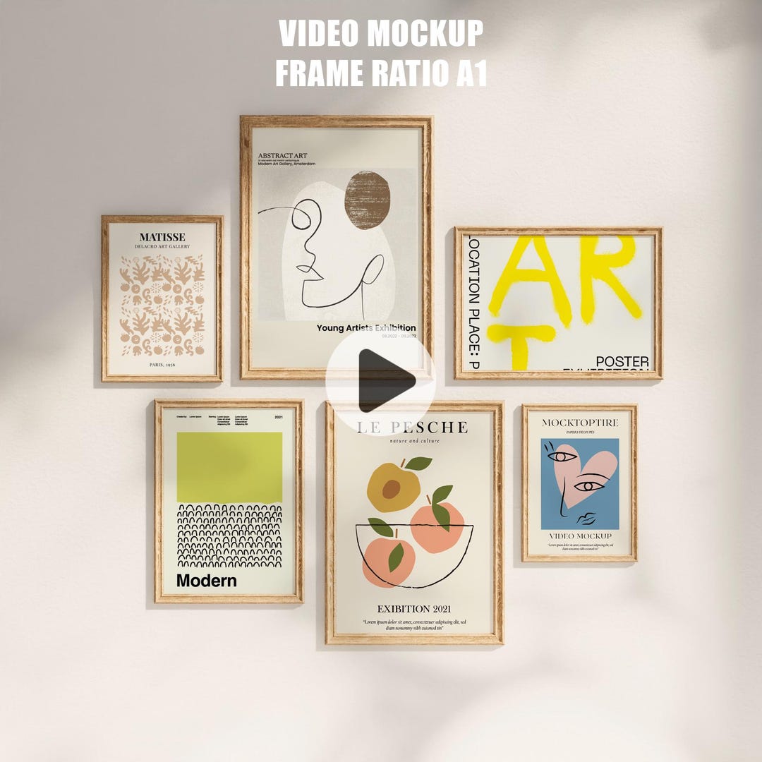 Video Frame ISO A1 Mockup, PSD Smart Object, Vertical and Horizontal ...