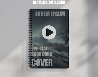 Spiral notebook ratio 8x6 mockup, Hardcover Journal Mockup, Video Animated Journal Mockup, PSD smart object, Vertical book mockup