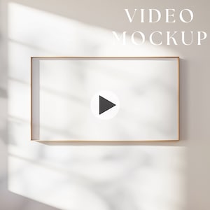 Video Frame Mockup, Animated frame Mockup, PSD smart object, Horizontal frame mockup, Wooden Frame Mockup, PSD Mp4 mockup