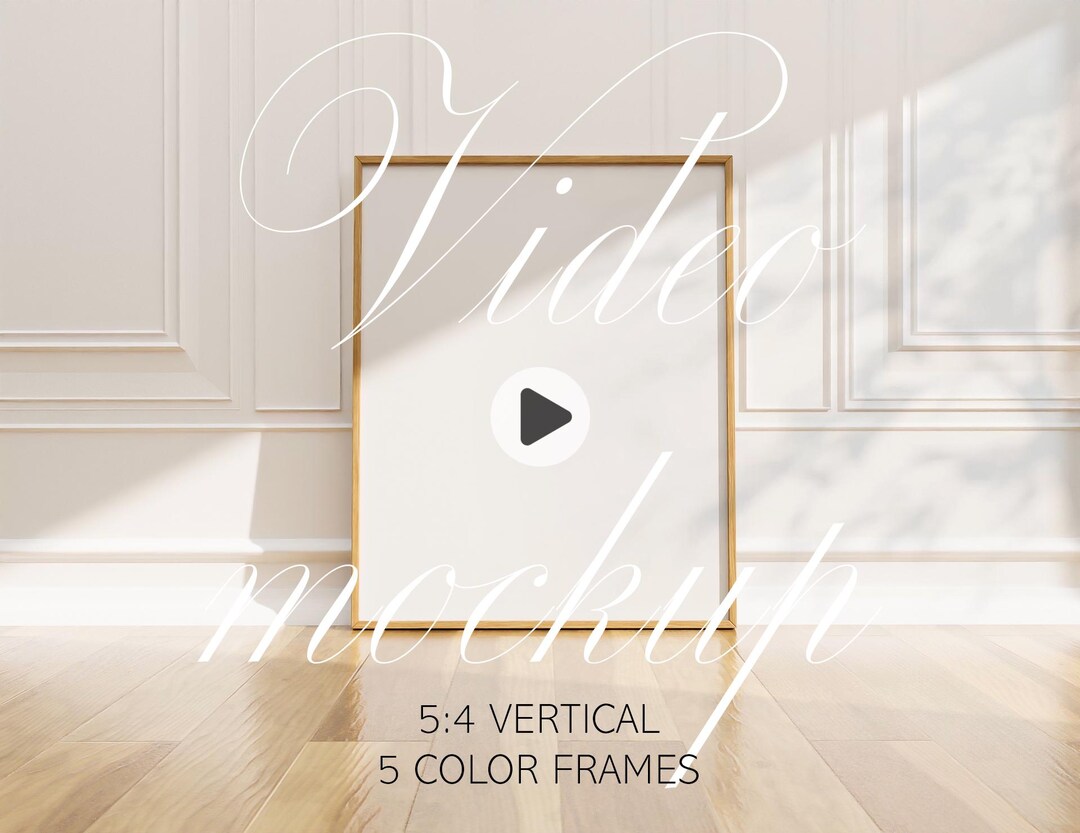 5:4 Frame Video and 5 Frame Color, Animated Frame Mockup, PSD Smart ...
