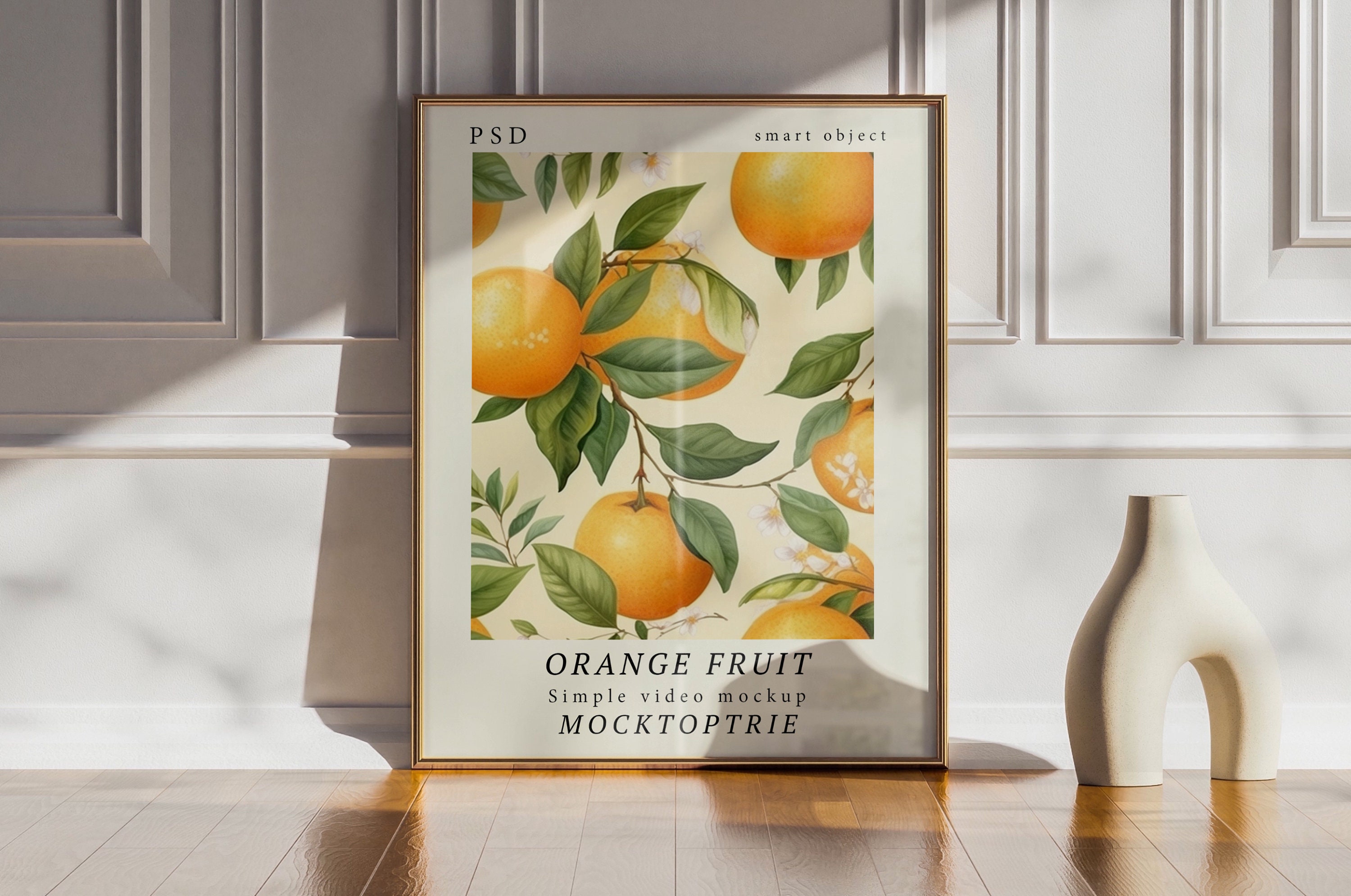 2 Scenes Video Frame Ratio 11x14 Mockup, Animated Frame Mockup, Smart