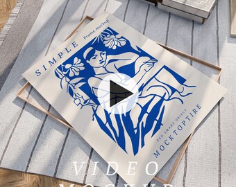 Videolijstmodel, animatielijstmodel, slim object, PSD slim object, verticaal framemodel, houten framemodel, PSD mp4-mockup