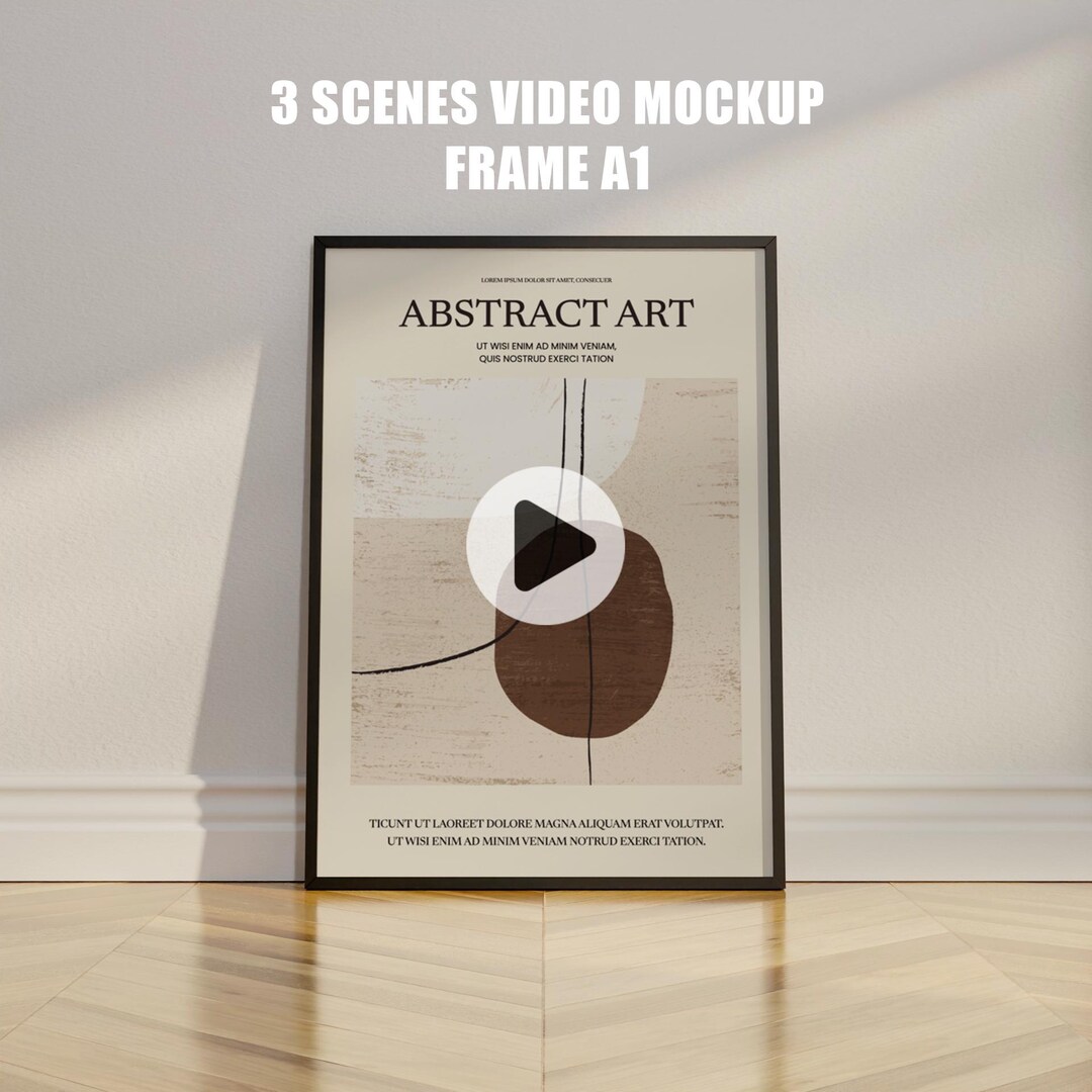 Scene Frame A1 Frame Mockup: 3 Scenes Animated Video (PSD) - Etsy
