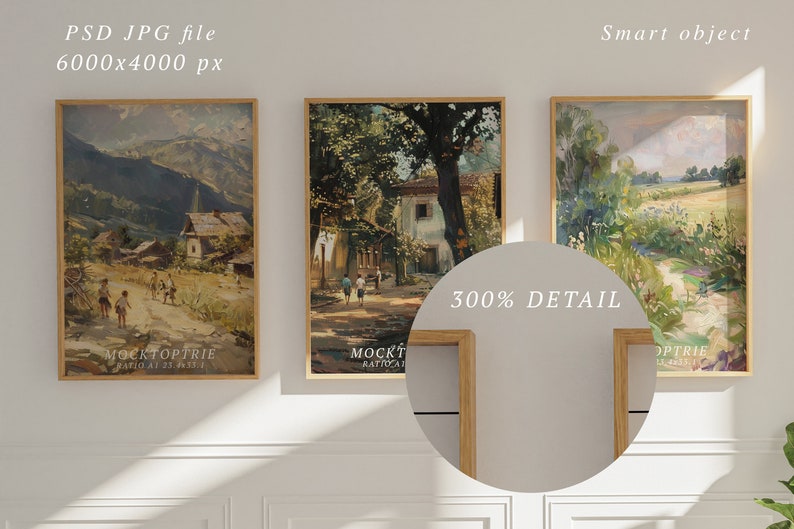 Three Frame Video Mockup, A1 Frame Animated Mockup, Smart Object, PSD ...