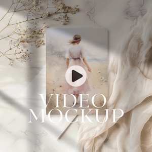 5x7 Karte Video Mockup, Animierte Einladung Mockup, PSD Smart Objekt, Hochzeitskarte Mockup, Druckkarte Mockup