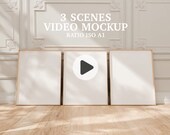 A1 Video Frame Mockup, PSD smart object, Vertical frame mockup, wall art Mockup, PSD mockup, Wood frame mockup, print frame mockup