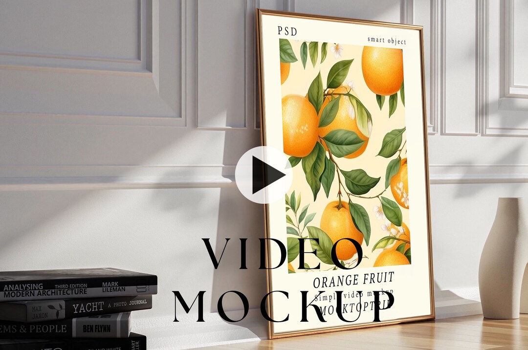 2 Scenes Video Frame Ratio 11x14 Mockup, Animated Frame Mockup, Smart