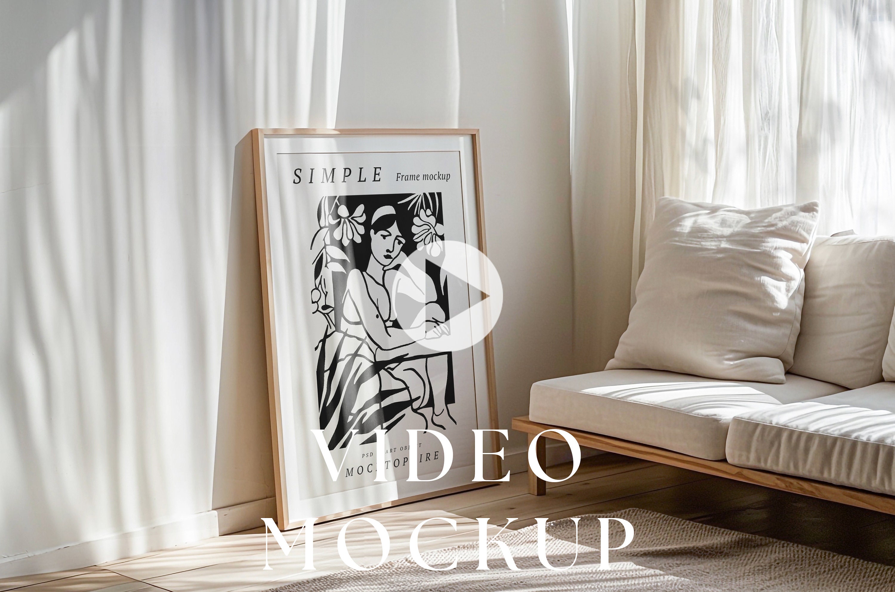 Video Frame ISO A1 Mockup, Animated Frame Mockup, PSD Smart Object ...
