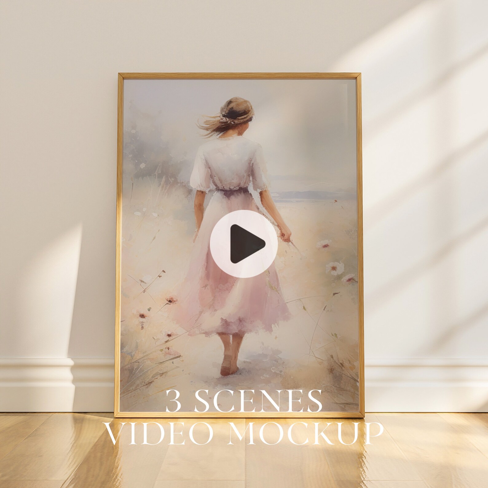 3 Scenes Video Frame ISO A1 Mockup, Animated Frame Mockup, PSD Smart ...