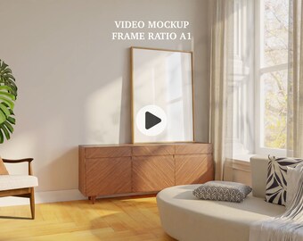 A1 Video Frame Mockup: Animated PSD Smart Object