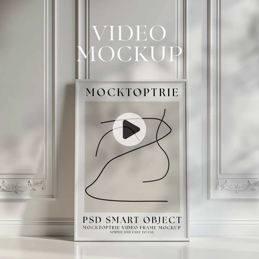 Video Frame ISO A1 Mockup, Animated Frame Mockup, PSD Smart Object ...