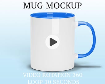 11 OZ Mug Video Mockup, Animated mug Mockup, PSD smart object, coffee mug mockup, Ceramic mug mockup, Mp4 mockup