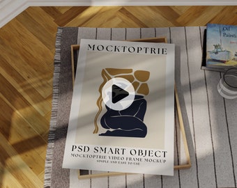 A1 Video Frame Mockup: Animated PSD Smart Object