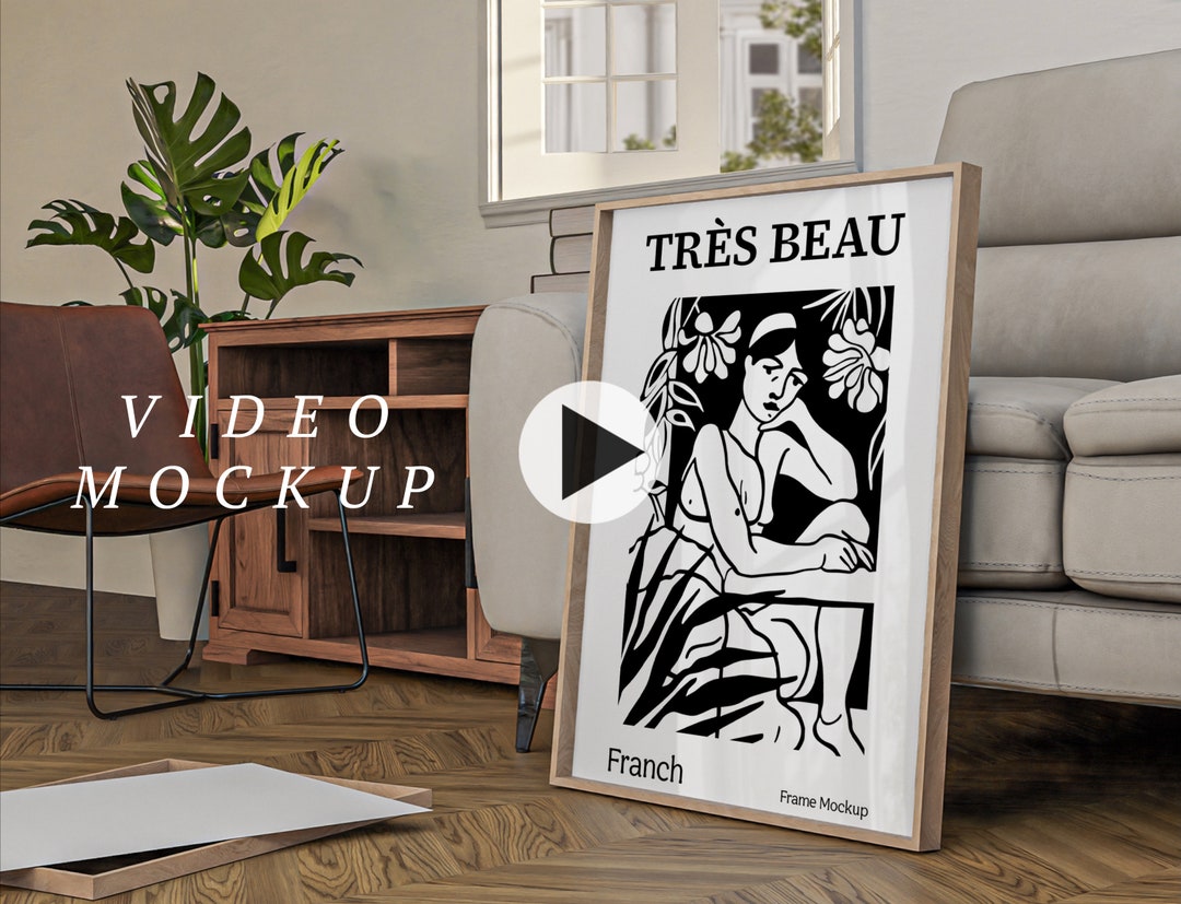 Scene Frame Three Scenes Video Frame Mockup, Animated Frame Mockup, PSD Smart ...
