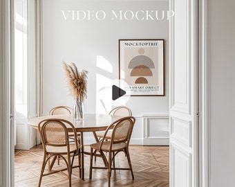 Video Frame Mockup, Animated frame Mockup, Smart Object, PSD smart object, Vertical frame mockup, Wooden Frame Mockup, PSD Mp4 mockup