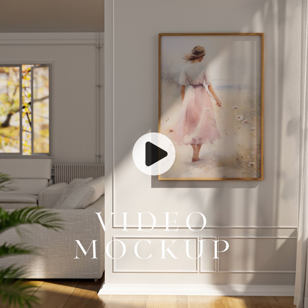 Video Frame ISO A1 Mockup, Animated Frame Mockup, PSD Smart Object ...