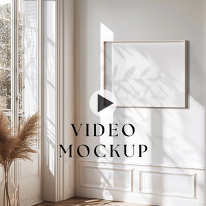 Video Frame Mockup, Animated frame Mockup, Smart Object, PSD smart object, Horizontal frame mockup, Wooden Frame Mockup, PSD Mp4 mockup