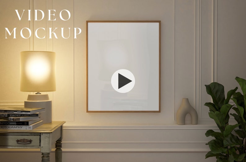 Scene Frame 3 Scenes Video Frame Ratio 4:5 Mockup, Animated Frame Mockup, Smart ...