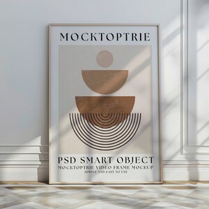 3 scenes Video Frame size A1 Mockup, Animated frame Mockup, Smart Object, PSD smart object, Vertical frame mockup, White Frame Mockup