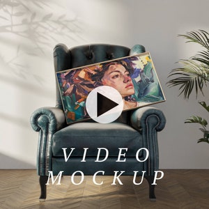 Video Frame Mockup, Animated frame Mockup, Smart Object, PSD smart object, Horizontal frame mockup, Wooden Frame Mockup, PSD Mp4 mockup