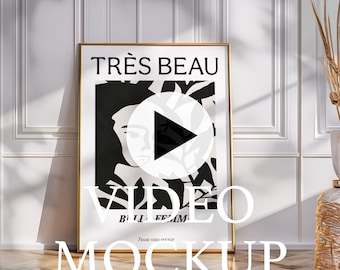 Video Frame Mockup, Animated frame Mockup, Smart Object, PSD smart object, Vertical frame mockup, Wooden Frame Mockup, PSD Mp4 mockup