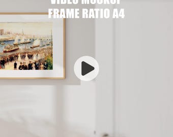 A4 Video Frame Mockup: Animated PSD Smart Object (Digital Download)