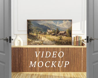 16:9 Video Frame Mockup, Animated frame Mockup, Smart Object, PSD smart object, Vertical frame mockup, Wooden Frame Mockup, PSD Mp4 mockup