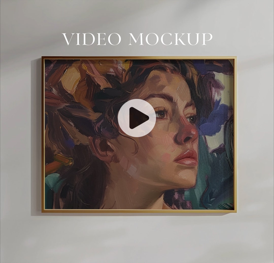 Scene Frame 2 Scenes Video Frame 5x4 Mockup, Animated Frame Mockup, PSD Smart ...