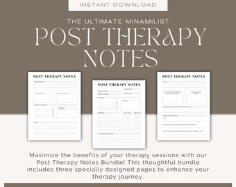 Minimalist Therapy Notes for Therapy Session Log for Therapy Tool for Therapy Overview for Therapy Session Notes For Self Care Printables
